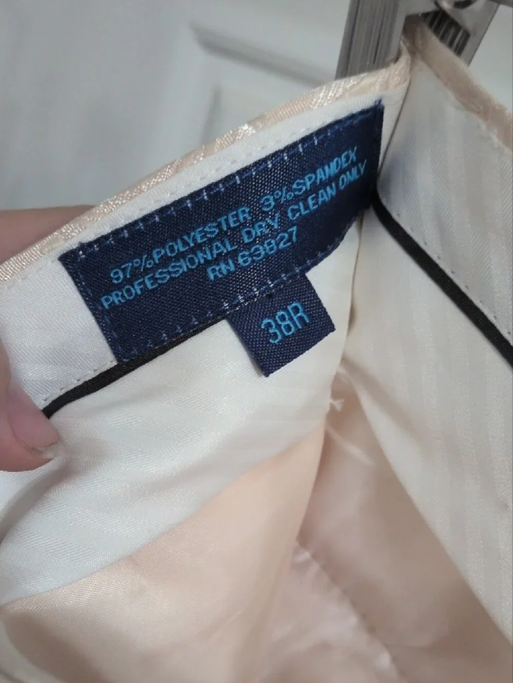 Men's Off-White Paisley Damask Tuxedo Suit